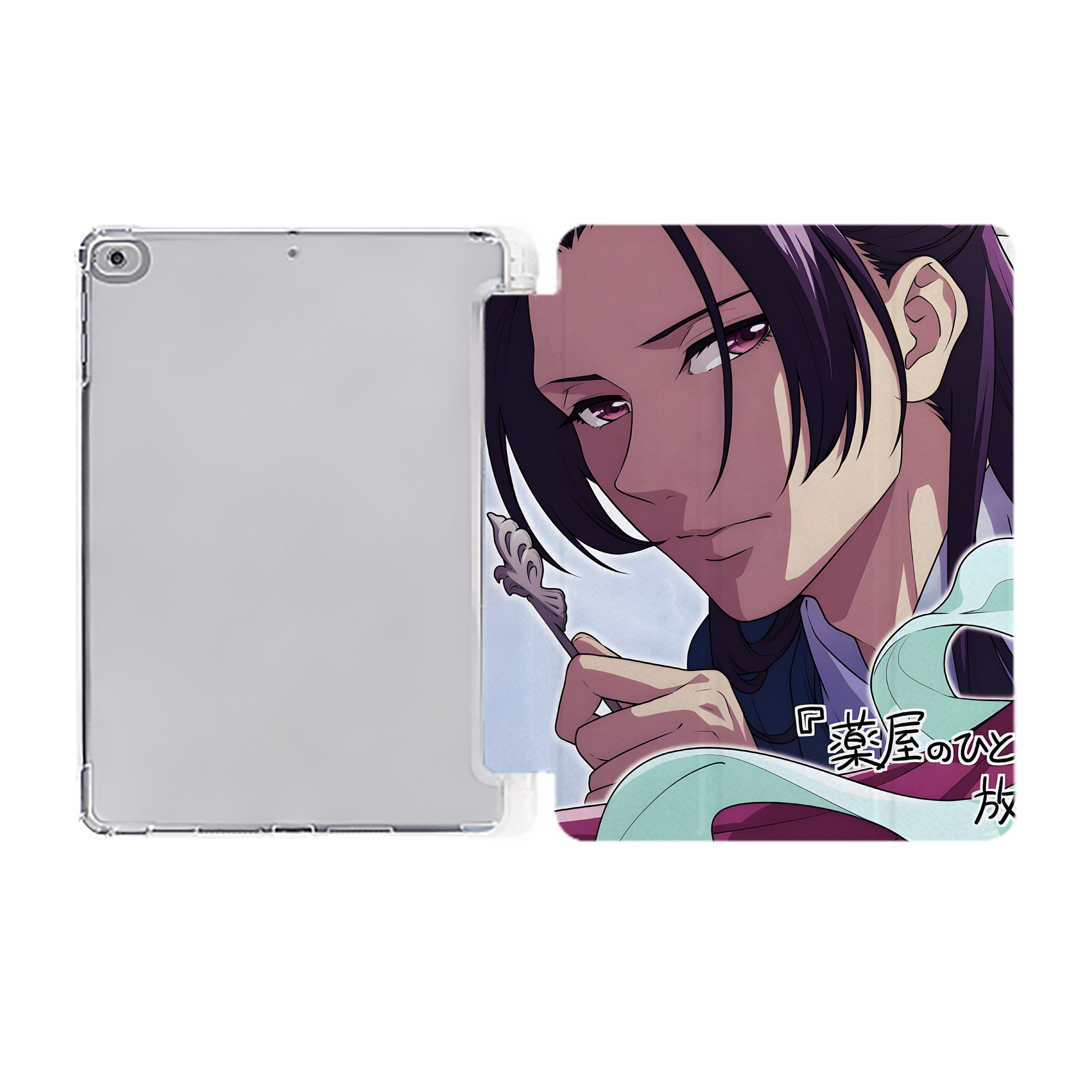 （画像用） 薬屋のひとりごと The Apothecary Diaries IPad ケース ペン収納付き 三つ折りスタンド PUレザー×シリコン 対応機種9.5/10.5/10.9インチ